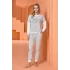 Aqua 25067 Çizgi Desen Baskılı Pijama Takım