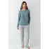 Arnetta 3406-X Kadın Battal Uzun Kol Pijama Takım