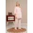 Ba-Ha 4504 Dantel Sabahlıklı Lohusa Pijama Takımı