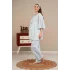 Ba-Ha 4504 Dantel Sabahlıklı Lohusa Pijama Takımı