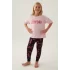 Barbie L1704-G Kız Çocuk Kısa Kol Pijama Takımı