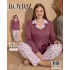 Boyraz 0143 Kadın Milan Battal Uzun Kol Pijama Takımı