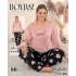 Boyraz 0150 Kadın Battal Uzun Kol Pijama Takımı