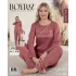 Boyraz 0154 Kadın Sandy Soft Uzun Kol Pijama Takımı
