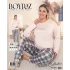 Boyraz 0165 Kadın Sandy Battal Uzun Kol Pijama Takımı