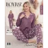 Boyraz 0206 Kadın Sandy Patlı Uzun Kol Pijama Takımı