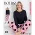 Boyraz 0211 Kadın Raporlu Uzun Kol Pijama Takımı