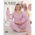 Boyraz 0269 Kadın Patlı Uzun Kol Pijama Takımı
