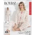 Boyraz 0335 Kadın Raporlu Uzun Kol Pijama Takımı