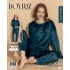 Boyraz 03408 Fransız Kadife Kumaş Uzun Kol Pijama Takımı