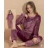 Boyraz 03409 Kadın Kadife Uzun Kol Pijama Takımı