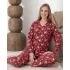 Boyraz 0350 Kadın Süet Patlı Uzun Kol Pijama Takımı