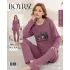 Boyraz 0364 Kadın Penye Uzun Kol Pijama Takımı