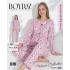 Boyraz 0367 Kadın Raporlu Uzun Kol Pijama Takımı