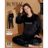 Boyraz 09015 Fransız Kadife Kumaş Uzun Kol Pijama Takımı
