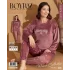 Boyraz 09020 Fransız Kadife Kumaş Uzun Kol Pijama Takımı