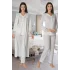 Effortt 2424 Uzun Dantel Sabahlıklı Lohusa Pijama