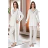 Effortt 4054 Biye Detaylı Sabahlıklı Lohusa Pijama Takımı