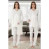 Effortt 4084 Dantelli Sabahlıklı Lohusa Pijama Takımı