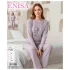 Enisa 11485 Kadın Raporlu Uzun Kol Pijama Takımı