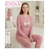 Enisa 11495 Kadın Raporlu Uzun Kol Pijama Takımı