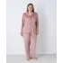 Estiva 25371 Gömlek Yaka Battal Kadife Pijama Takımı