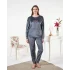 Estiva 25381 Uzun Kol Kadife Pijama Takımı
