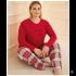 Mihra 50802 Kadın Battal Milan O Yaka Pijama Takımı