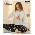 Mihra 90781 Kadın Ayıcıklı Uzun Kol Pijama Takımı