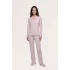 Pjs 30145 Kadın Uzun Kol Çizgili Pijama Takımı