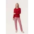 Pjs 30148 Kadın Uzun Kol Kalpli Pijama Takımı