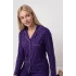 Pjs 30167 Kadın Uzun Kol Puantiyeli Düğmeli Pijama Takımı