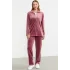 Sementa 76387 Fermuarlı Kadife Tunik Eşofman Takım