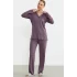 Sementa 76438 Yarım Düğmeli Cep Detaylı Pijama Takım