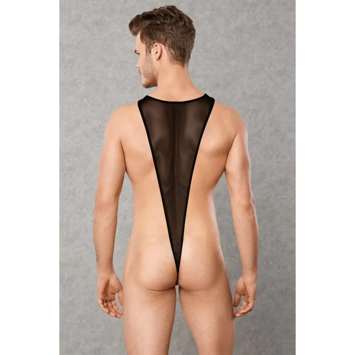 Doreanse 3014 Erkek Polyamid Siyah Transparan Fantezi Bodysuit