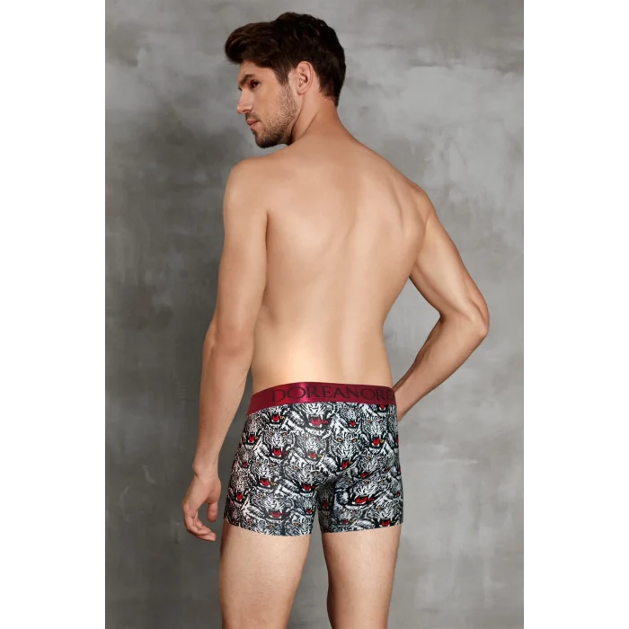 Doreanse 1812 Erkek Tiger Modal Çok Renkli Baskılı Torbalı Normal Paça Boxer