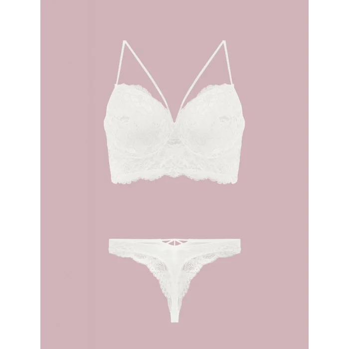 Nurteks 4330 Desteksiz Dantelli Sütyen Takım