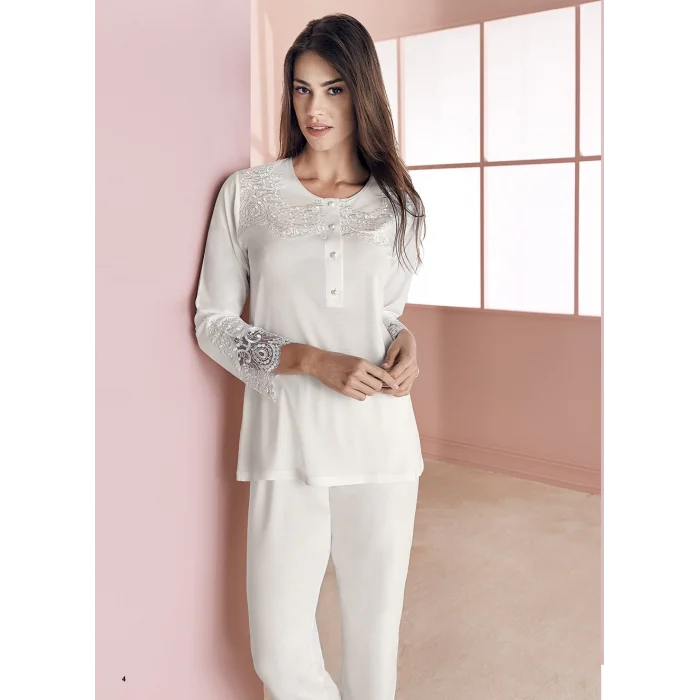 Espuar 757 Penye 3lü Sabahlık Pijama Takımı