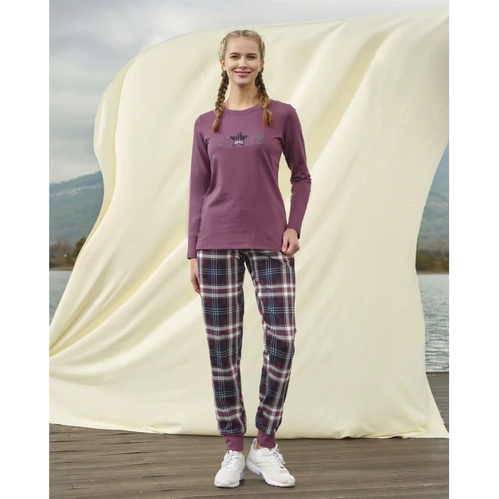 Doreanse 4133 Kadın Uzun Kol Pijama Takımı