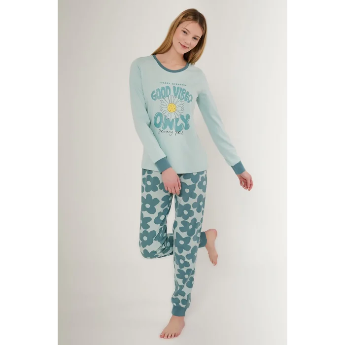 Roly Poly 3247-S Kadın Uzun Kol Pijama Takımı