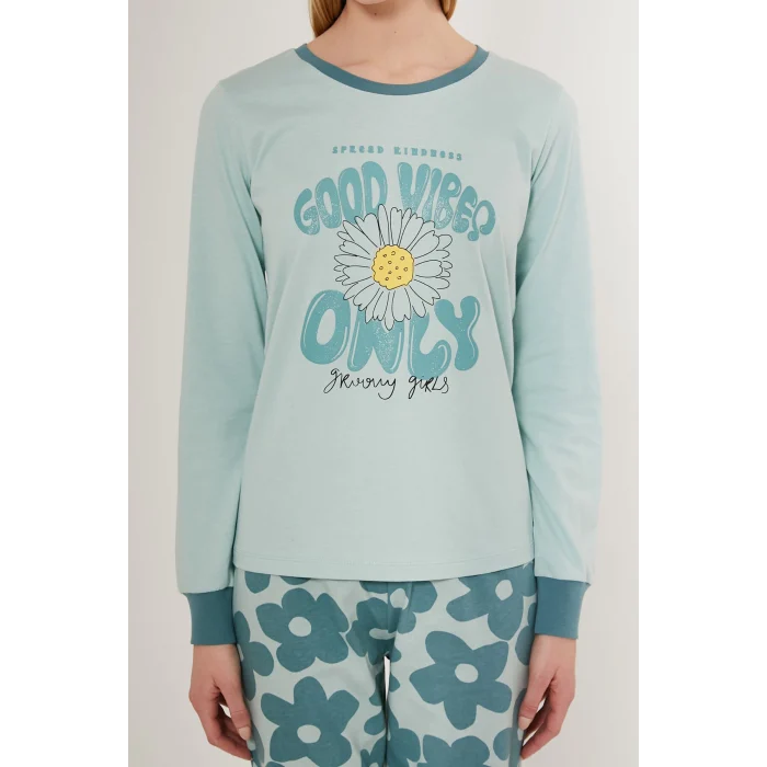 Roly Poly 3247-S Kadın Uzun Kol Pijama Takımı