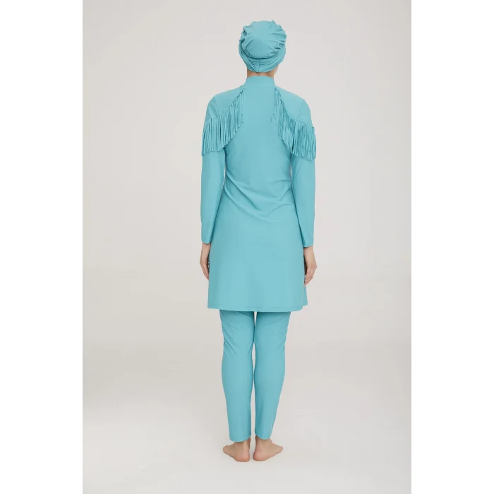 Adasea 4105 Kadın Likralı Uzun Kol Tesettür Mayo