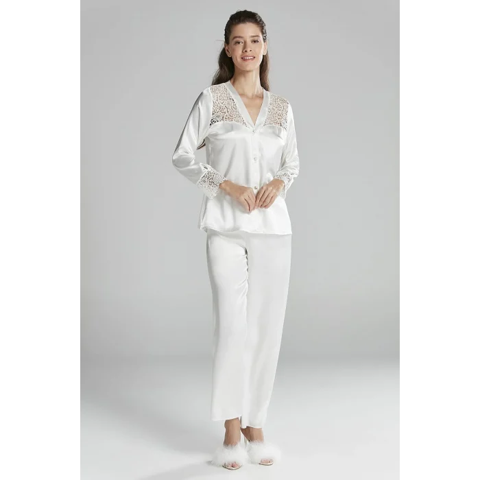 Pierre Cardin 6625 Kısa Gecelikli 6lı İpek Set