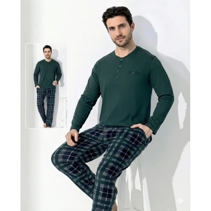 Boyraz 0692 Erkek Uzun Kol Penye Pijama Takımı