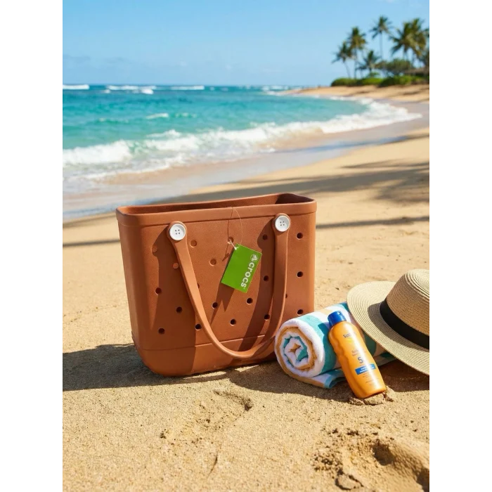 Crocs Stil Jibbitzli Kadın Plaj Çantası