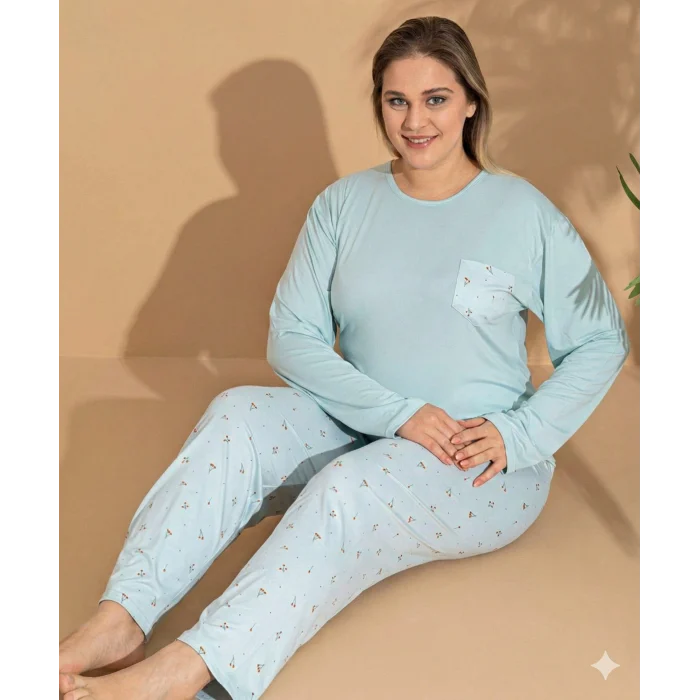 Boyraz ML-01096 Kadın Battal Pijama Takımı