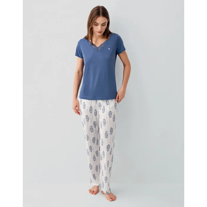 Pierre Cardin 9214-S Kadın Kısa Kol Pijama Takımı