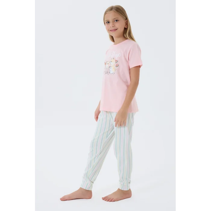 Arnetta 3571-G Kız Çocuk Kısa Kol Pijama Takımı