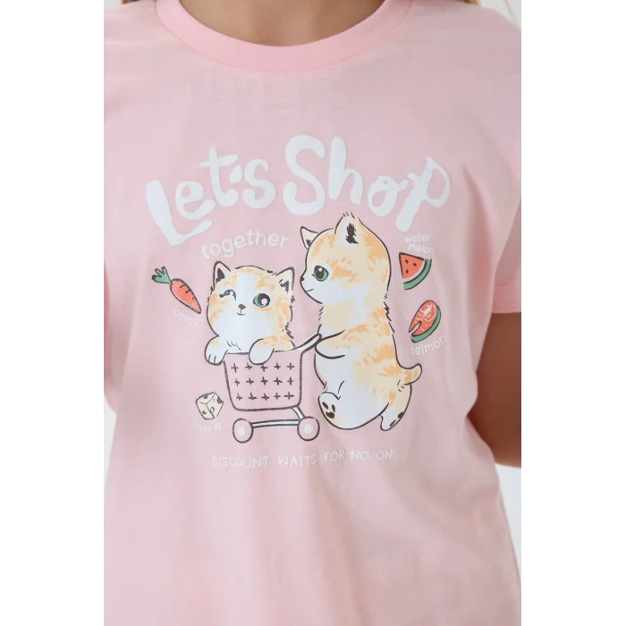 Arnetta 3571-G Kız Çocuk Kısa Kol Pijama Takımı