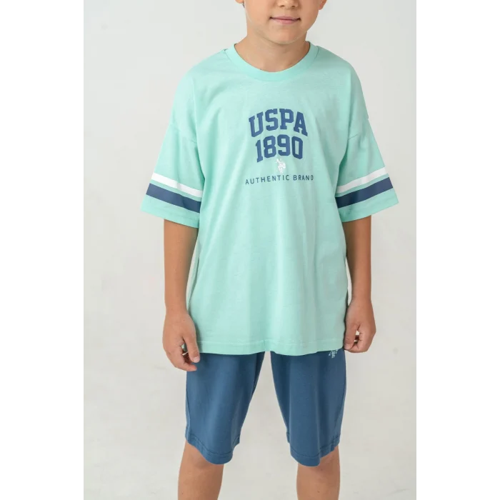 US Polo 2414-4 Erkek Çocuk Bermuda Takım